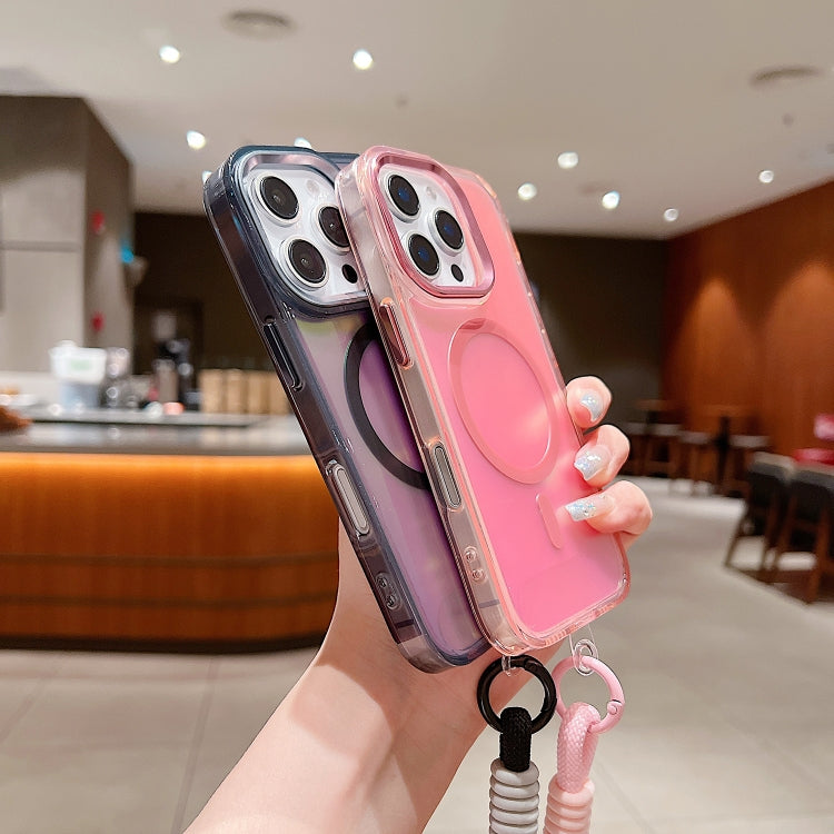 Bright Shadow Magsafe Discoloration Phone Case with Wrist Strap
