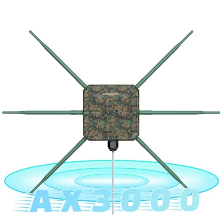 WAVLINK WN588HX3 AX3000 Outdoor WiFi Extender with 6 Antennas Dual Band WiFi Repeater