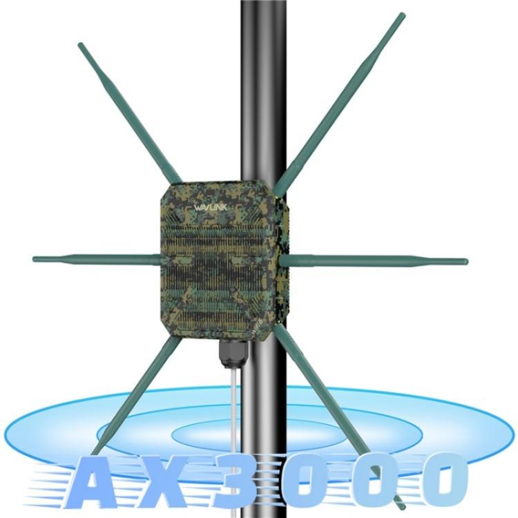 WAVLINK WN588HX3 AX3000 Outdoor WiFi Extender with 6 Antennas Dual Band WiFi Repeater