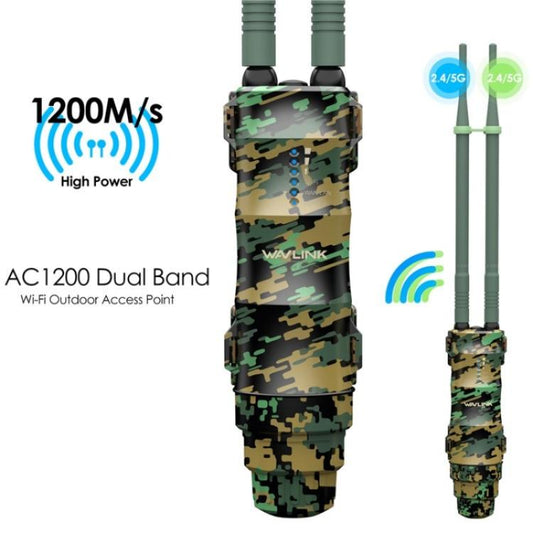 WAVLINK WN570HA2 IP67 Waterproof Outdoor WiFi Extender AC1200 Dual Band Wireless Router