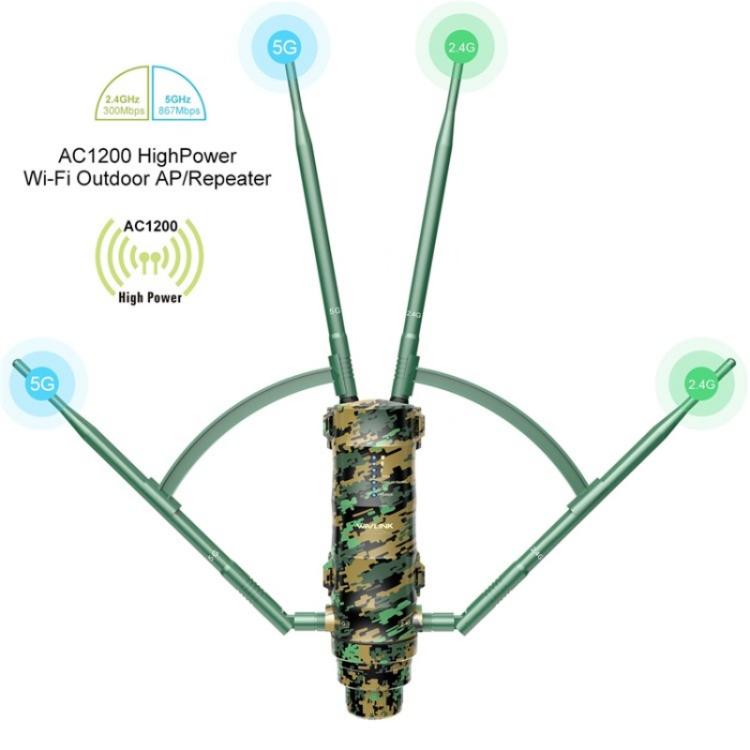 WAVLINK WN572HP3 With Poe High Gain Antennas AC1200 Dual Band WiFi Extender