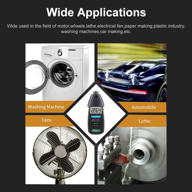 DT2234C Digital Laser Tachometer RPM Meter Non-Contact, DT2234C