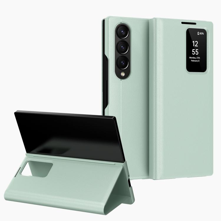 Smart View Window Leather Phone Case with Card Slot, For Samsung Galaxy Z Fold6 5G, For Samsung Galaxy A55, For Samsung Galaxy S24 Ultra 5G, For Samsung Galaxy S24+ 5G, For Samsung Galaxy S24 5G, For Samsung Galaxy S23 FE 5G, For Samsung Galaxy Z Fold5...
