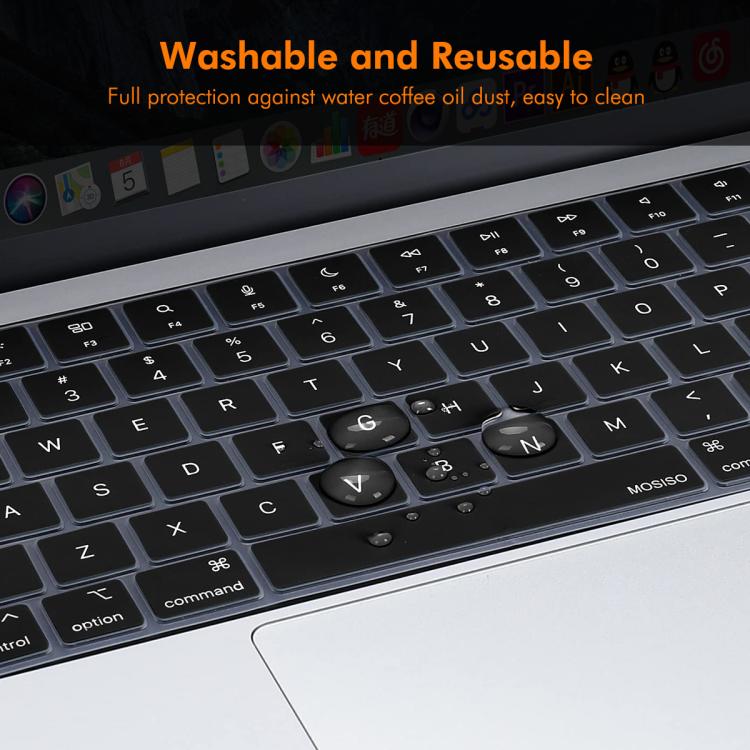 ENKAY US Version Keyboard Cover Soft Silicone Protective Film, For MacBook Pro 14.2 / Pro 16.2 / Air 13.6 / Air 15.3, For MacBook Pro 13.3 (A2289/A2338) / Pro 16 (A2141)