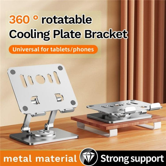 J58 Dual Rod Support Alloy Steel Foldable Rotating Tablet Holder