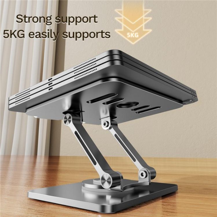 J58 Dual Rod Support Alloy Steel Foldable Rotating Tablet Holder, J58