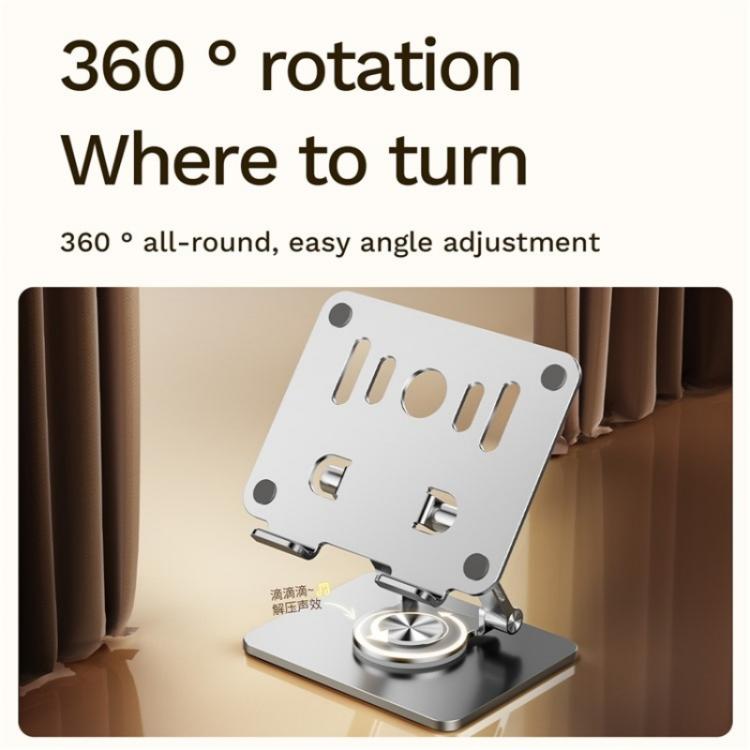 J58 Dual Rod Support Alloy Steel Foldable Rotating Tablet Holder, J58