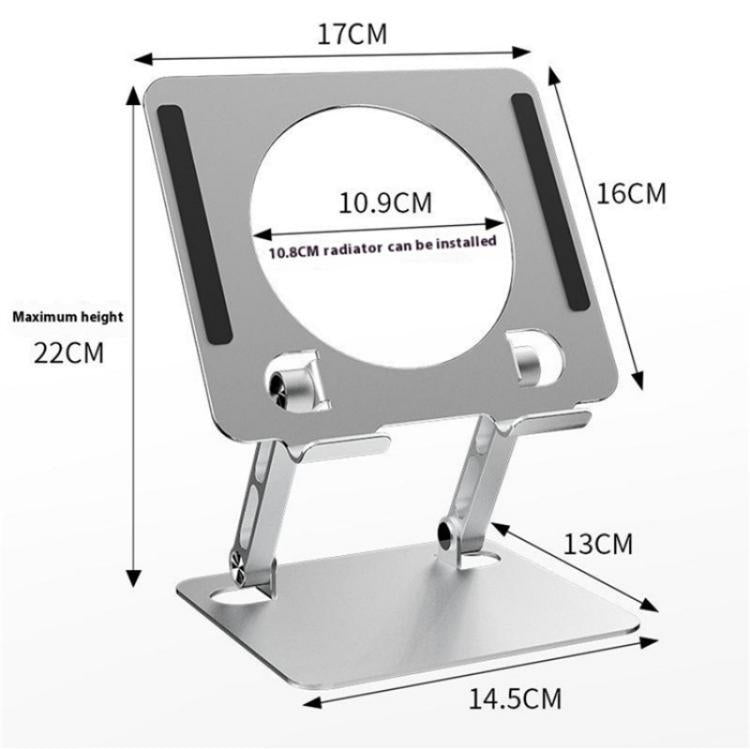 J23S Folding Height Adjustable Desktop Tablet Metal Cooling Holder, J23S