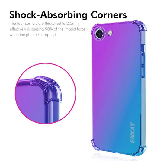 Coque de téléphone ENKAY Hat-Prince Gradient Airbag en TPU, pour iPhone 17e / 16e, pour iPhone 17 Pro Max, pour iPhone 17 Pro, pour iPhone 17, pour iPhone Air, pour iPhone 16 Pro Max, pour iPhone 16 Pro, pour iPhone 16 Plus, pour iPhone 16