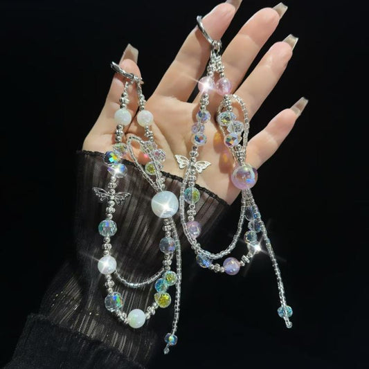 Heidi Pearl Woven Bow Mobile Phone Chain