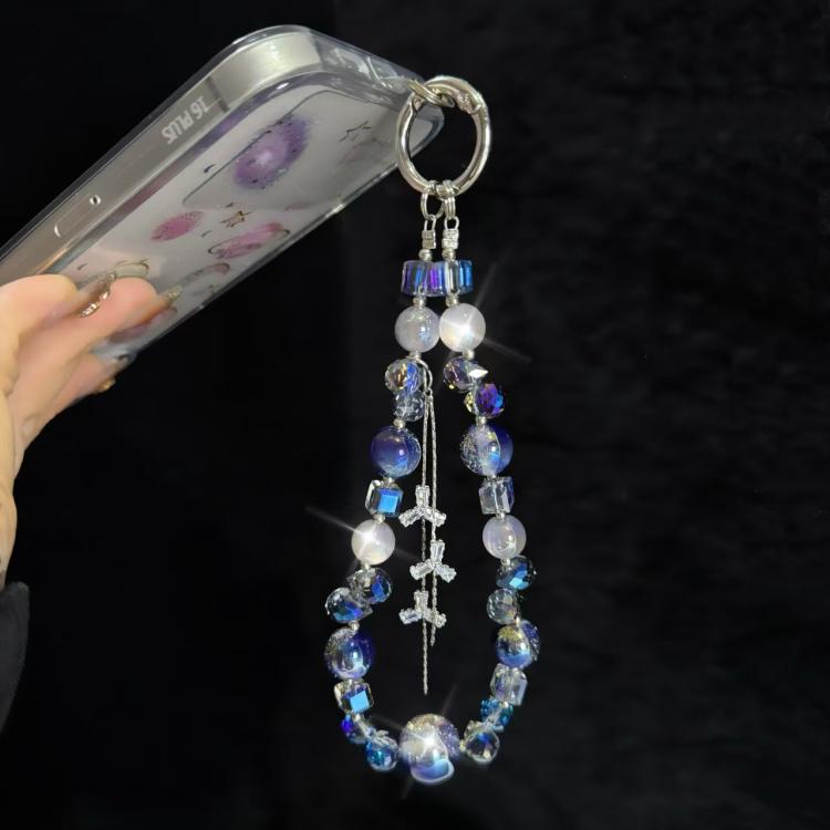 Zircon Tassel Grey Blue Heidi Bead Crystal Chain