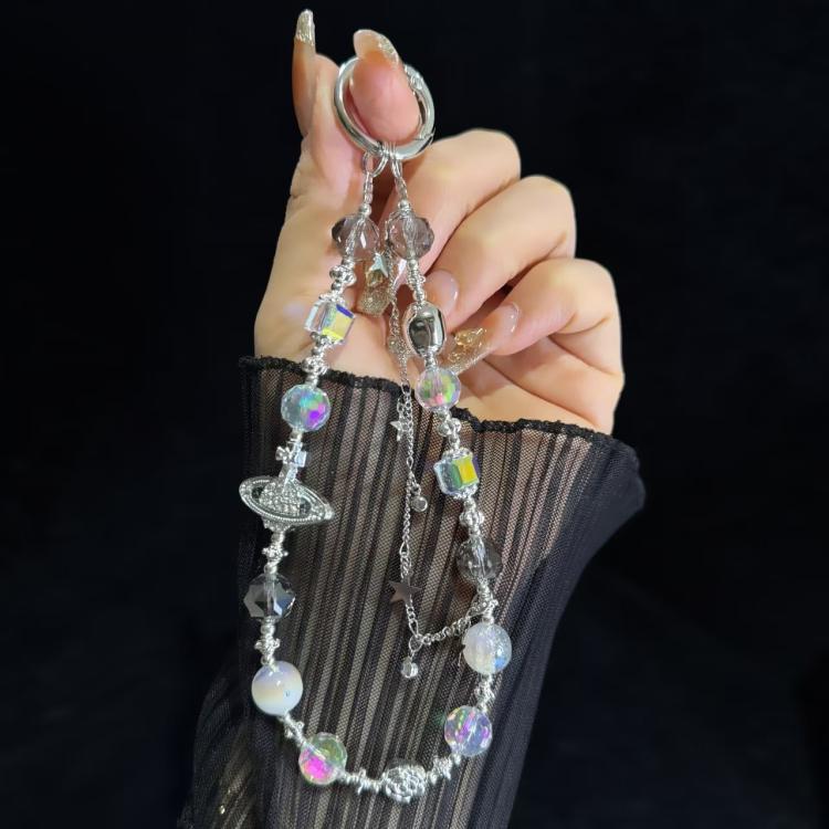 Cosmic Star Color Pearl Phone Chain