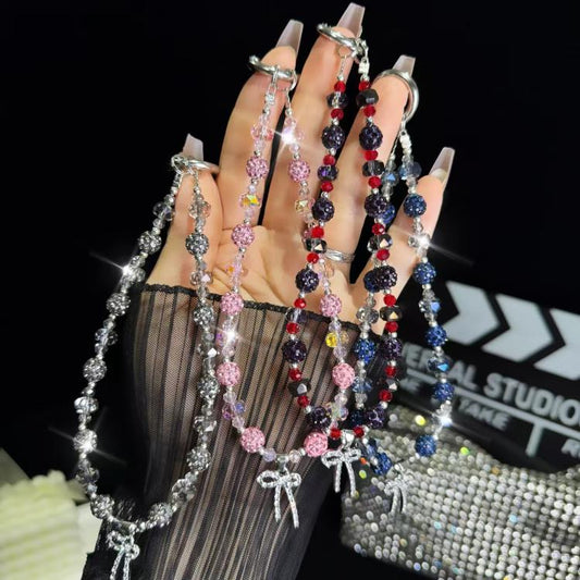 Colored Clay Bow Fashion Phone Chain