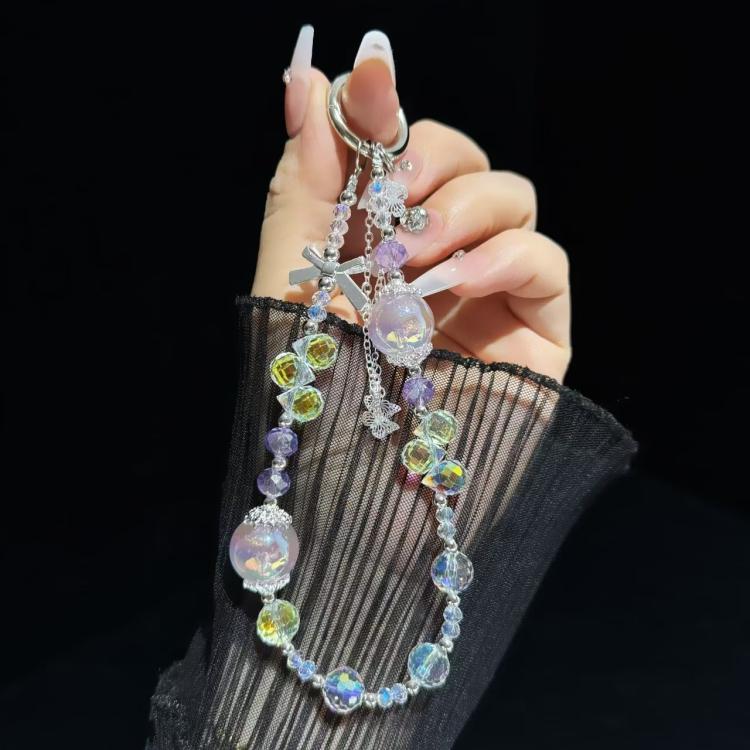 Heidi Bead Bow Waterdrop Crystal Phone Chain