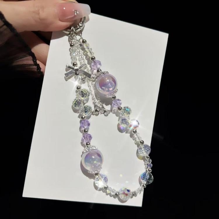 Heidi Bead Bow Waterdrop Crystal Phone Chain