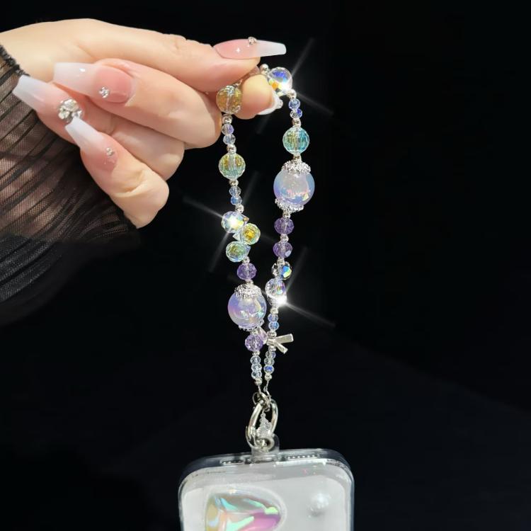 Heidi Bead Bow Waterdrop Crystal Phone Chain