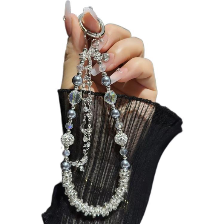 Clay Ball Crystal Beads Chain Mobile Phone Chain