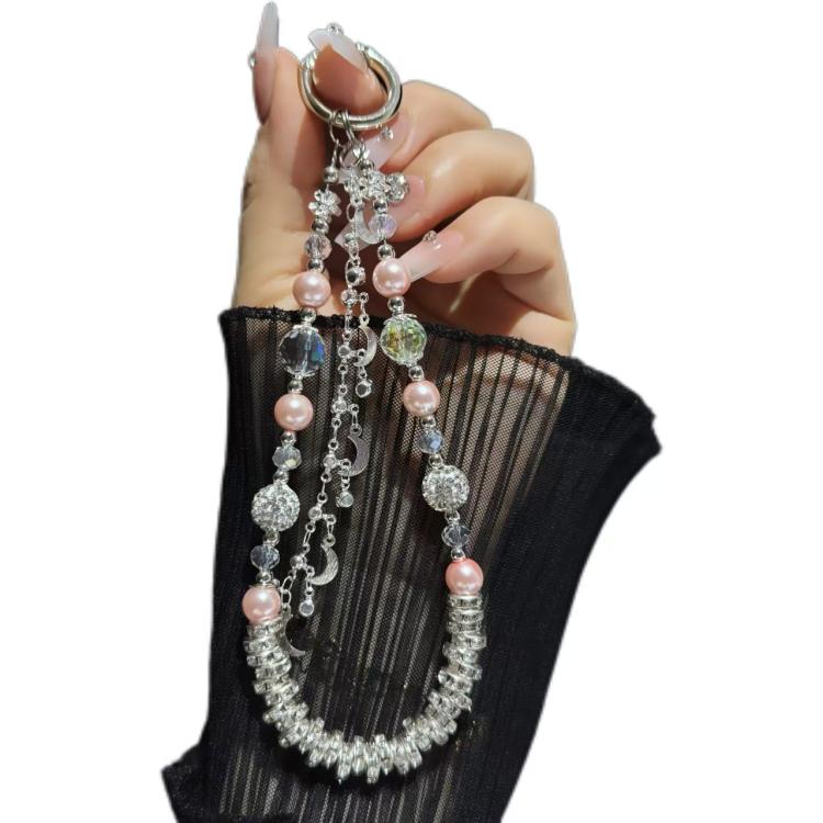 Clay Ball Crystal Beads Chain Mobile Phone Chain