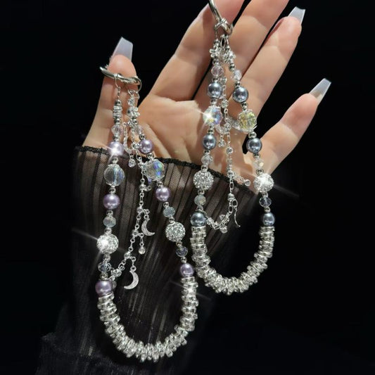 Clay Ball Crystal Beads Chain Mobile Phone Chain
