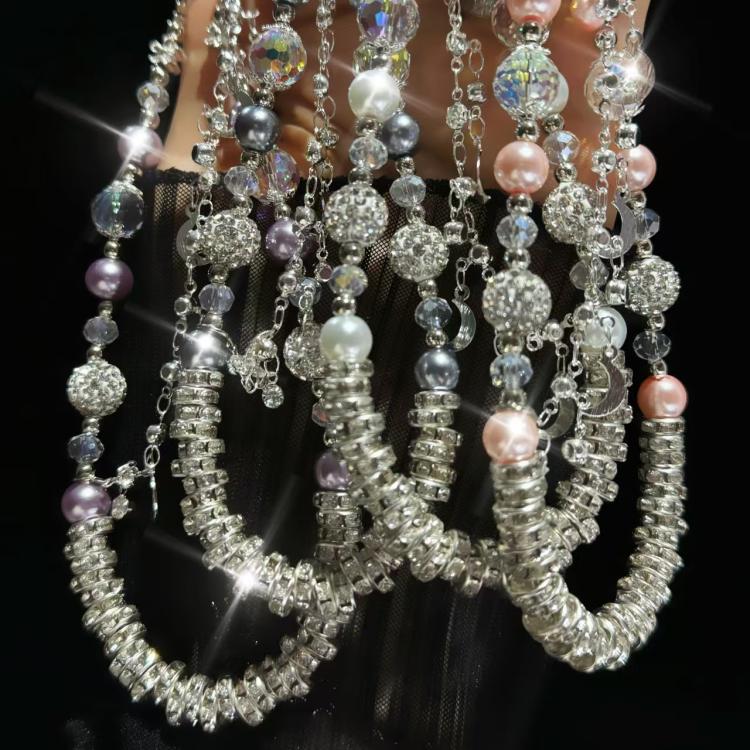 Clay Ball Crystal Beads Chain Mobile Phone Chain
