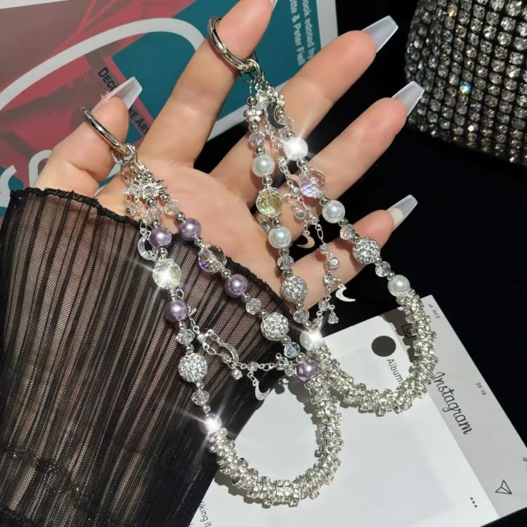 Clay Ball Crystal Beads Chain Mobile Phone Chain
