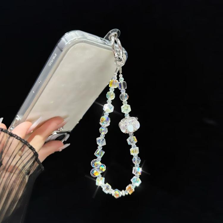 Super Flash Crystal Lantern Square Phone Chain