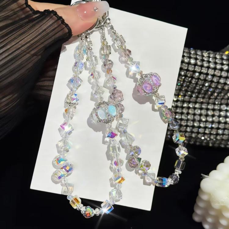 Super Flash Crystal Lantern Square Phone Chain
