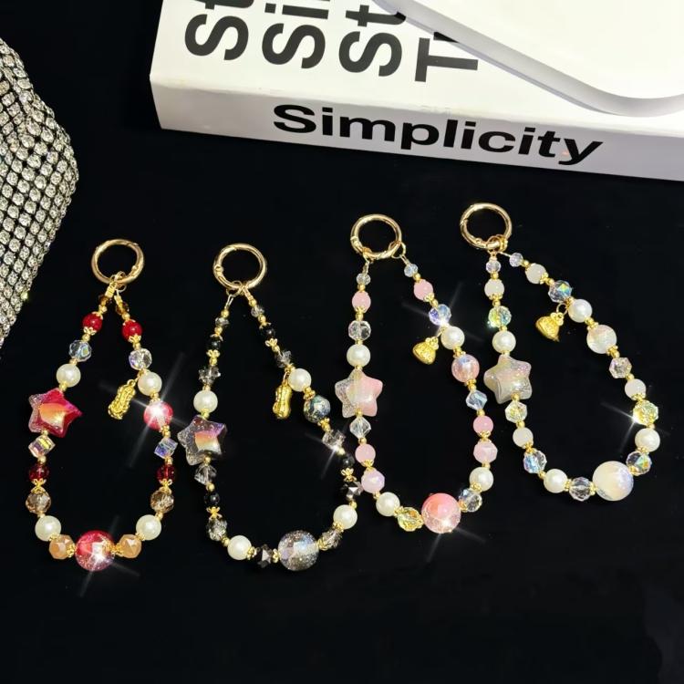 Starry Sky Beads Pentagram Mobile Phone Chain