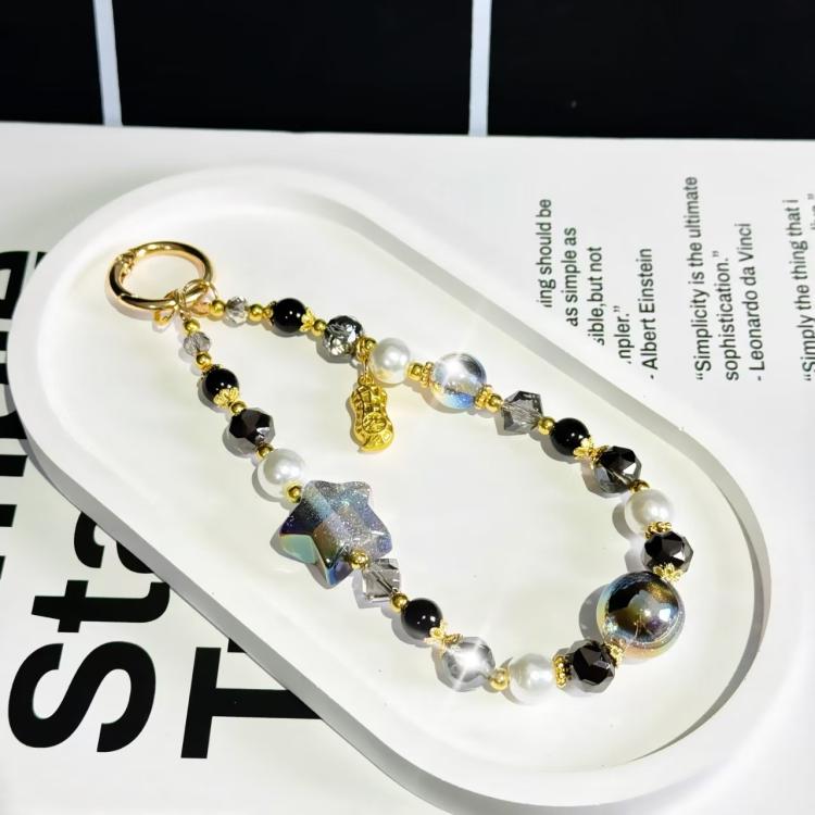 Starry Sky Beads Pentagram Mobile Phone Chain