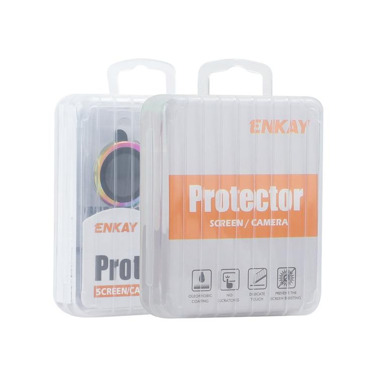 ENKAY Hat-Prince Glitter Rear Camera Lens Aluminium Alloy Ring Tempered Glass Film, For iPhone 16e