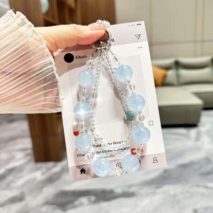 Fresh And Colorful round Bead Chain Crystal Phone Case Chain