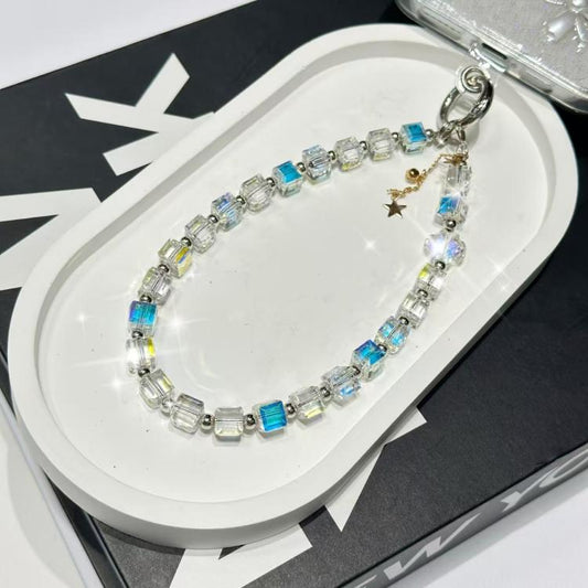 Crystal Cube Phone Chain