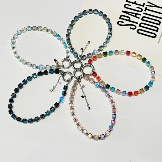 Crystal Cube Phone Chain