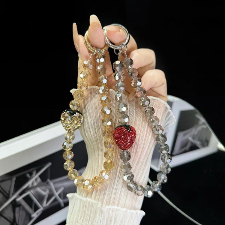 Full Of Diamond Strawberry Phone Chain