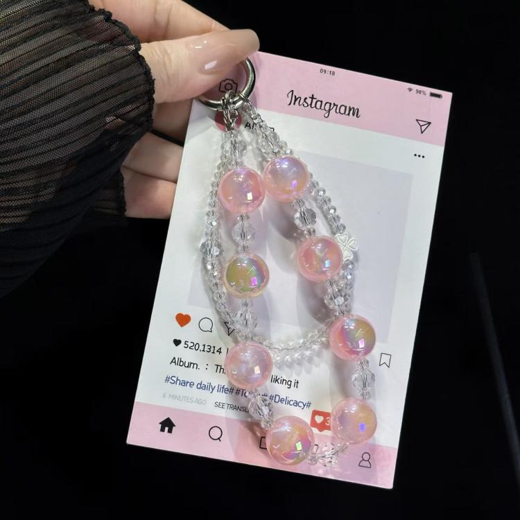 Laser Luminous Beads Phone Chain