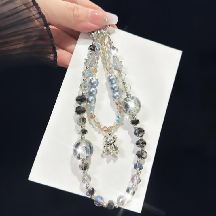 Bear Butterfly Pearl Mobile Phone Chain