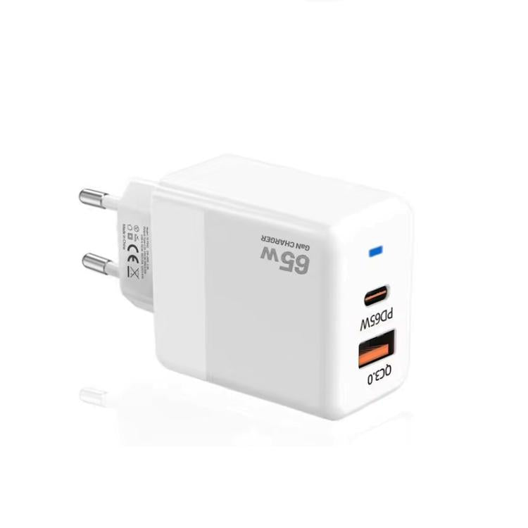 GaN PD 45W + QC3.0 USB Fully Compatible Protocol Charger,EU Plug, EU Plug