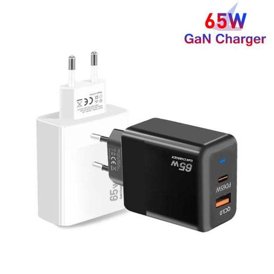 GaN PD 45W + QC3.0 USB Fully Compatible Protocol Charger,EU Plug, EU Plug
