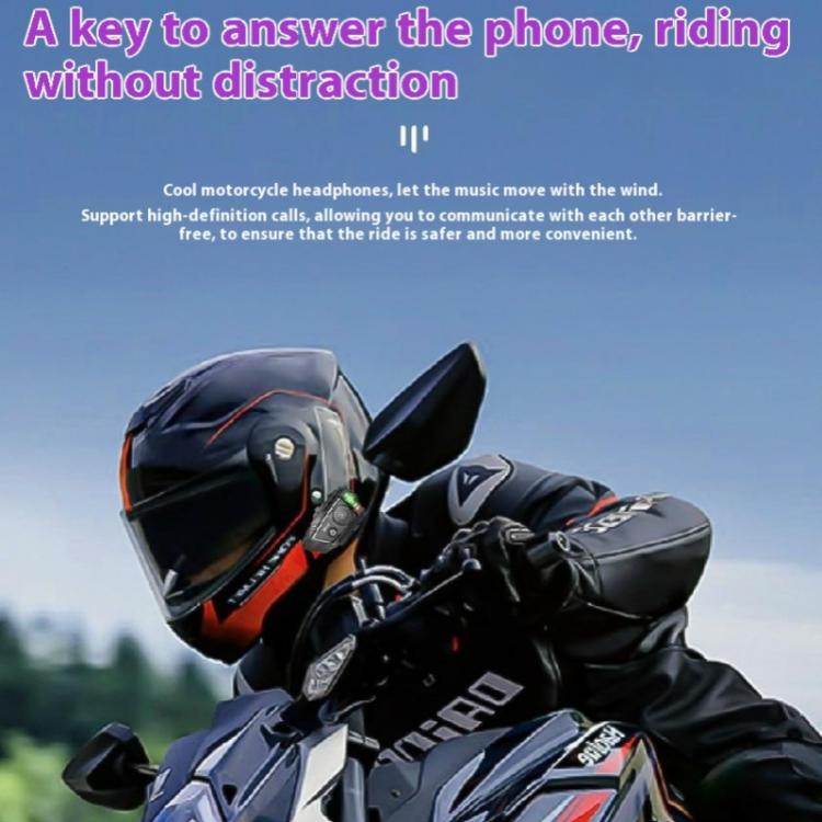 BT56 Rhythm Light Effects Motorcycle Helmet Headphone Bluetooth-Compatible Music Headset, BT56