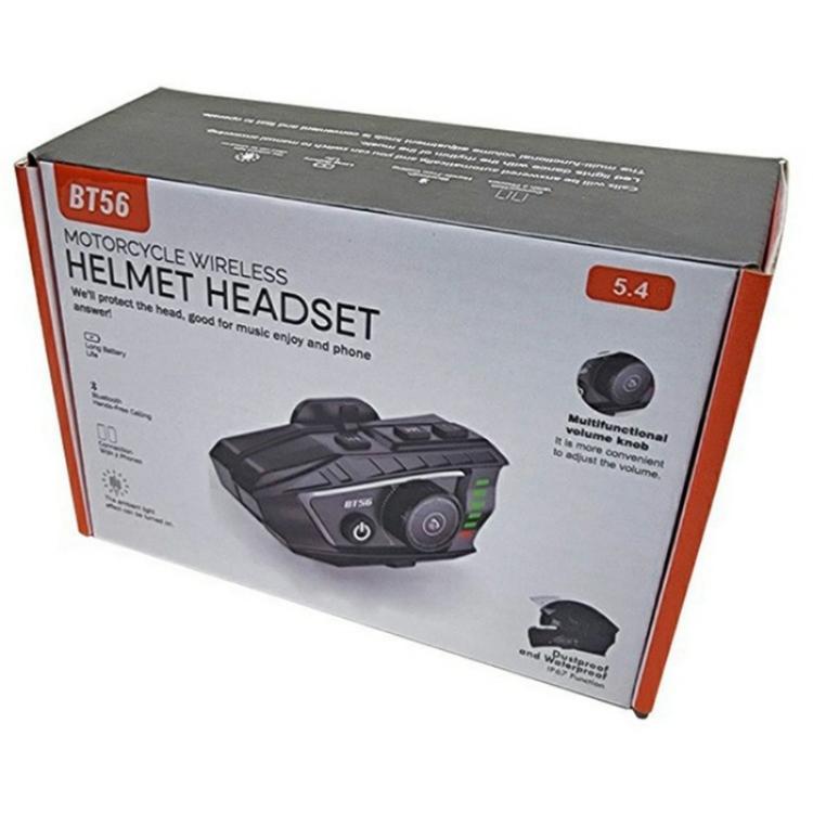 BT56 Rhythm Light Effects Motorcycle Helmet Headphone Bluetooth-Compatible Music Headset, BT56