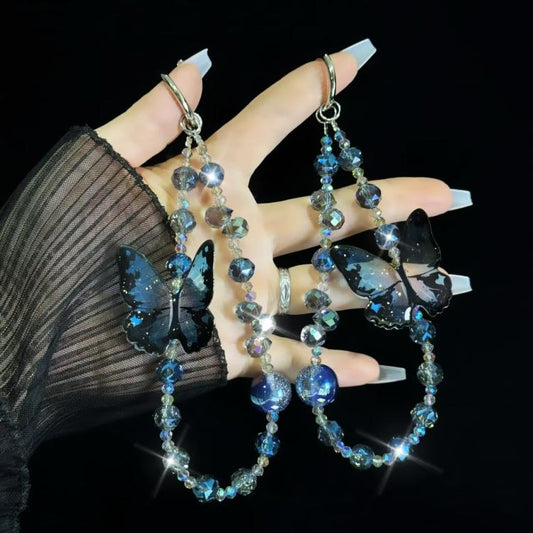 Three-Dimensional Nepalese Butterfly Mobile Phone Chain