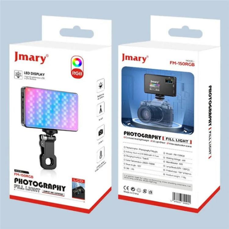 JMARY FM-150RGB For Smartphone Laptop Camera Portable LED RGB Photography Video Light, FM-150RGB