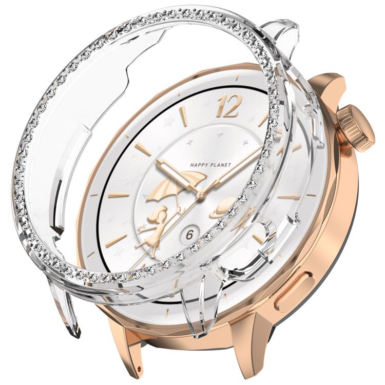 Single Row Diamond Half Coverage Hollow PC Watch Protective Case, For OPPO Watch X2 Mini