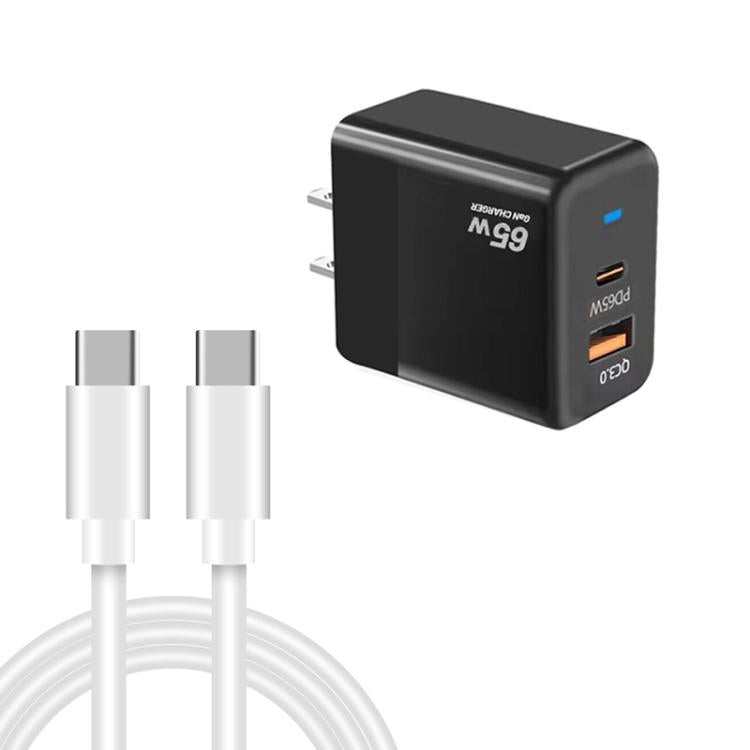 PD41 GaN PD 45W + USB Charger with Type-C to Type-C Data Cable , US Plug, UK Plug