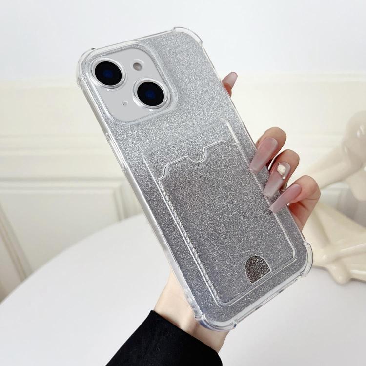 Four-cornered Glitter Electroplated Card Bag TPU Phone Case