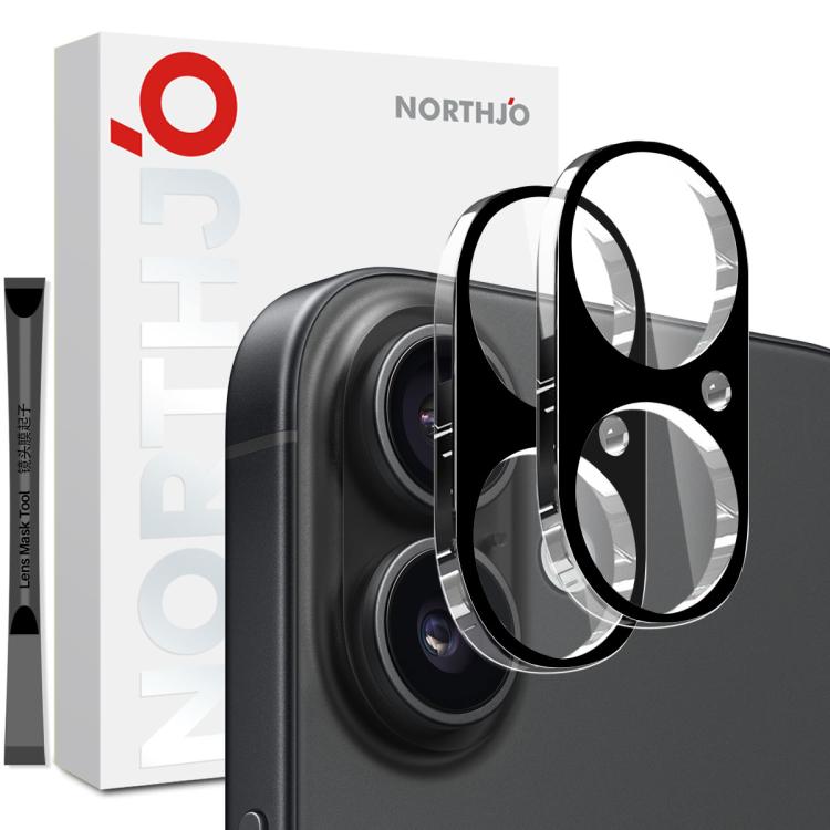 2pcs NORTHJO Camera Lens Protector 3D HD Tempered Glass Film, For iPhone 17 Pro Max, For iPhone 17 Pro, For iPhone 17, For iPhone 17 Air