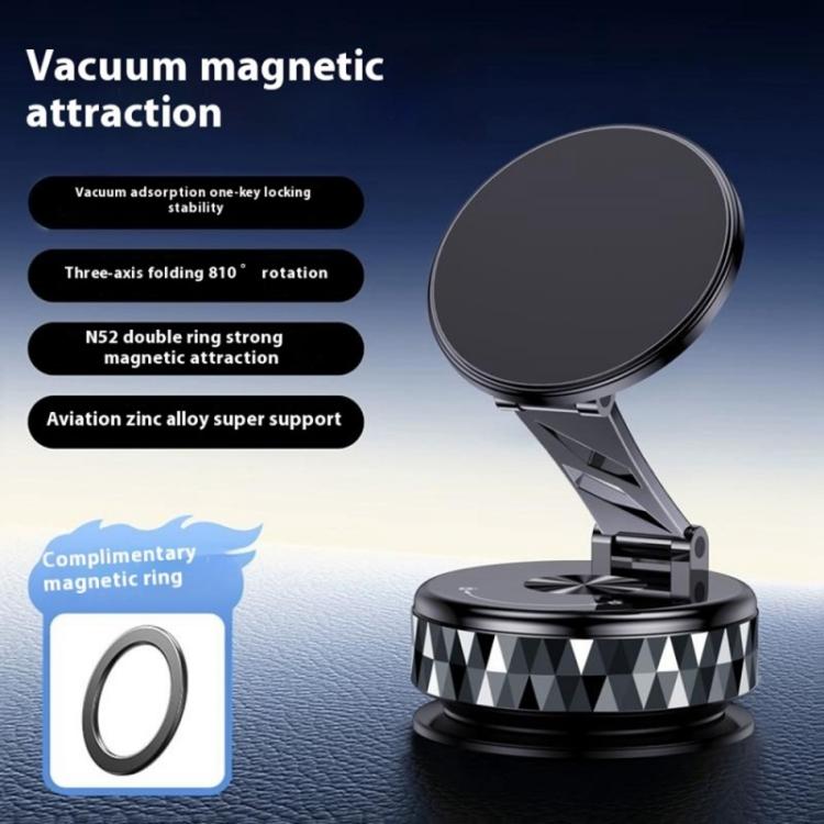 K13 360 Degree Rotation Vacuum Suction Cellphone Holder Magnetic Car Phone Mount