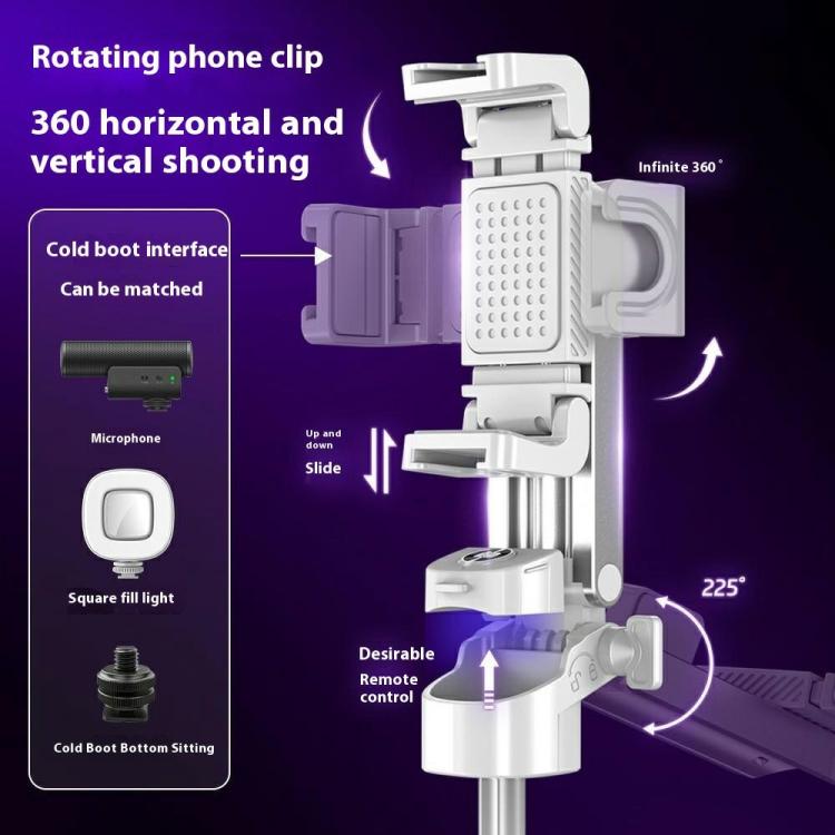 P25 Extendable Anti-shake Four-Legged Stand Portable Handheld Phone Selfie Stick, P25
