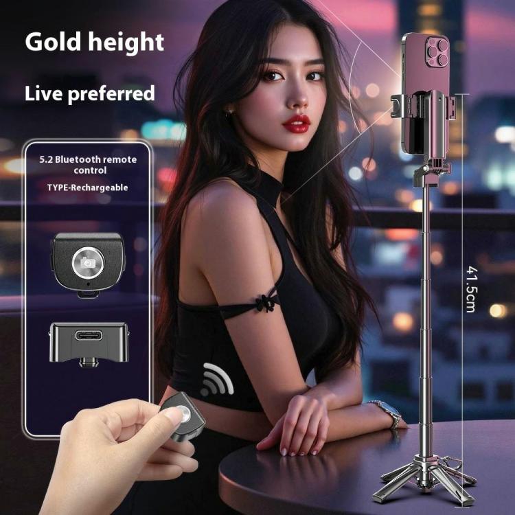 P25 Extendable Anti-shake Four-Legged Stand Portable Handheld Phone Selfie Stick, P25
