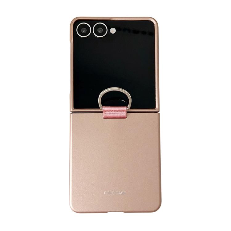 Electricplating Ring Buckle Folding Phone Case, For Galaxy Z Flip8 5G, For Galaxy Z Flip7 5G
